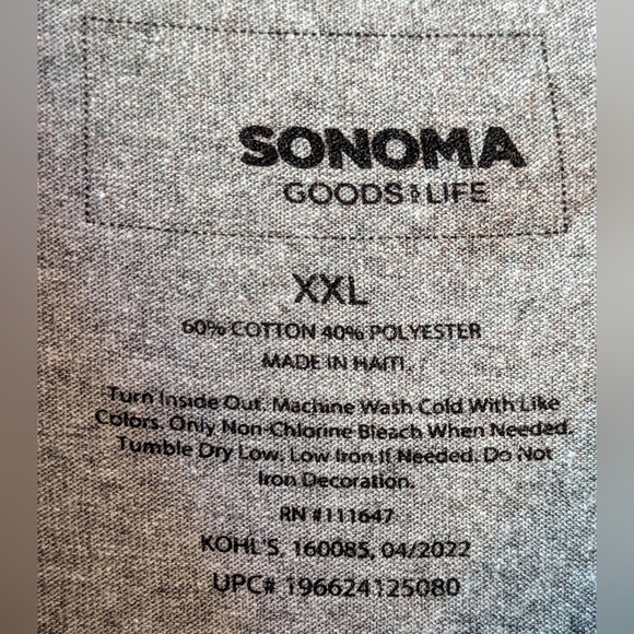 2/$10 Sonoma Goods Life Western Trail Supply Logo Heather Gray Tee - Picture 8 of 14